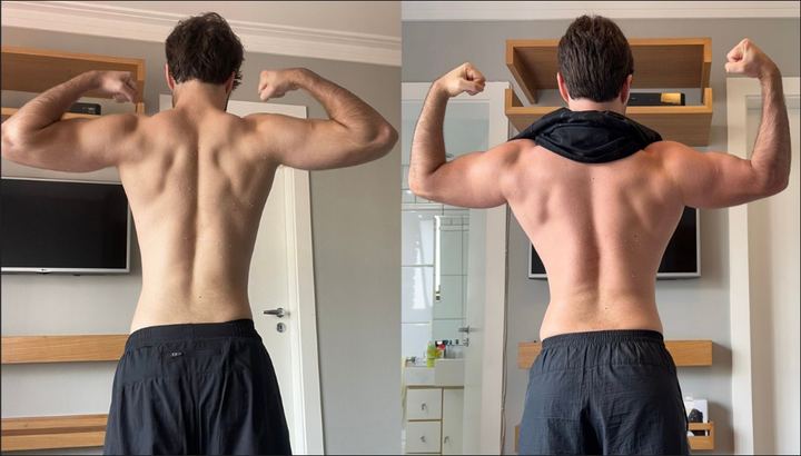 Antes e depois de aluno da PR Team