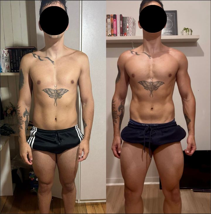Antes e depois de aluno da PR Team