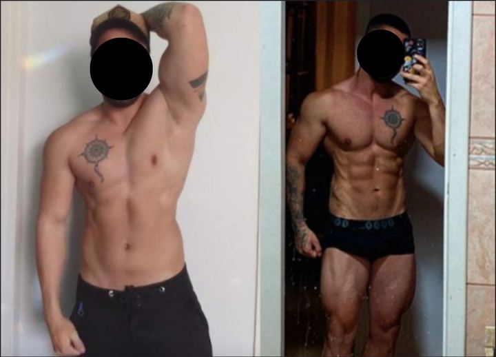Antes e depois de aluno da PR Team