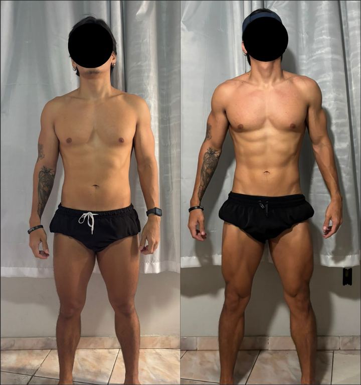 Antes e depois de aluno da PR Team